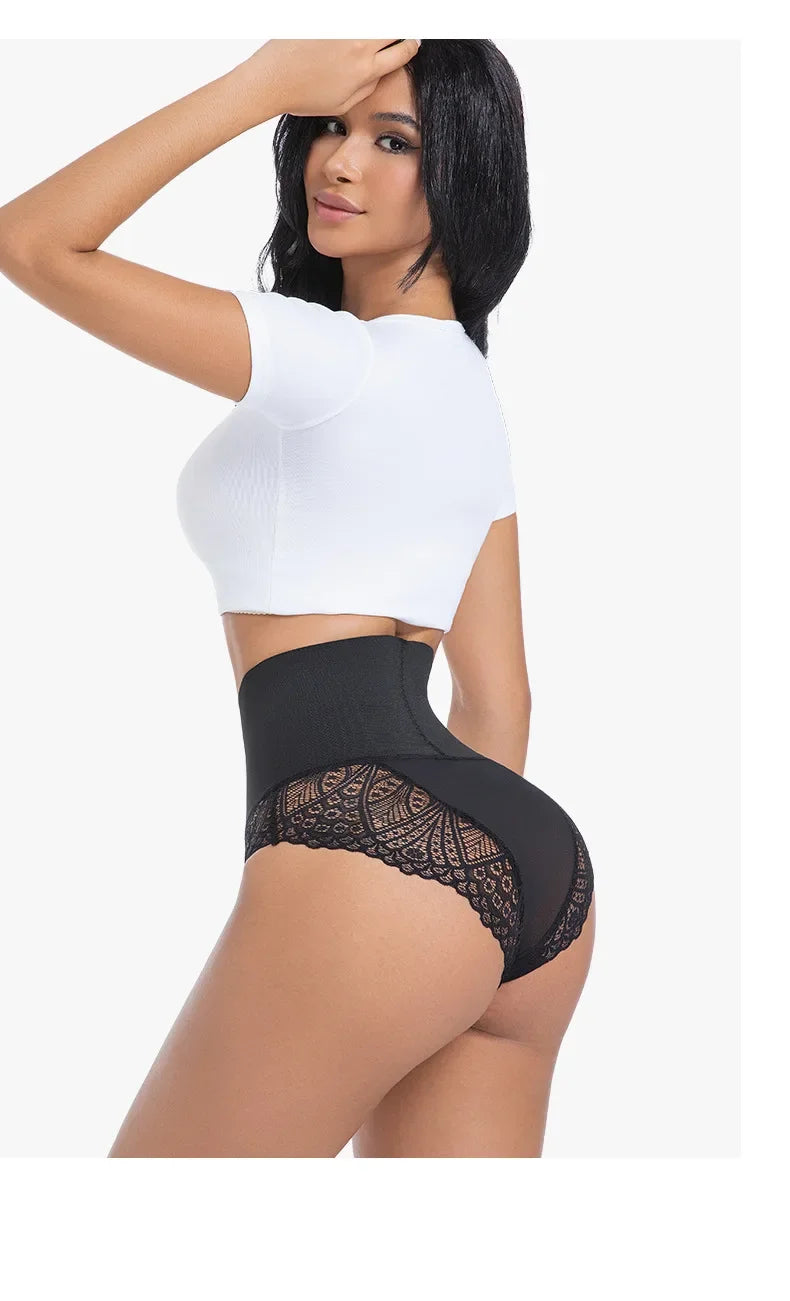 Women's Lace Tummy Control Panties High Waist Slimming Shaper Briefs Sexy Body Shapewear with Butt Lifting and Hourglass Fit Aviola