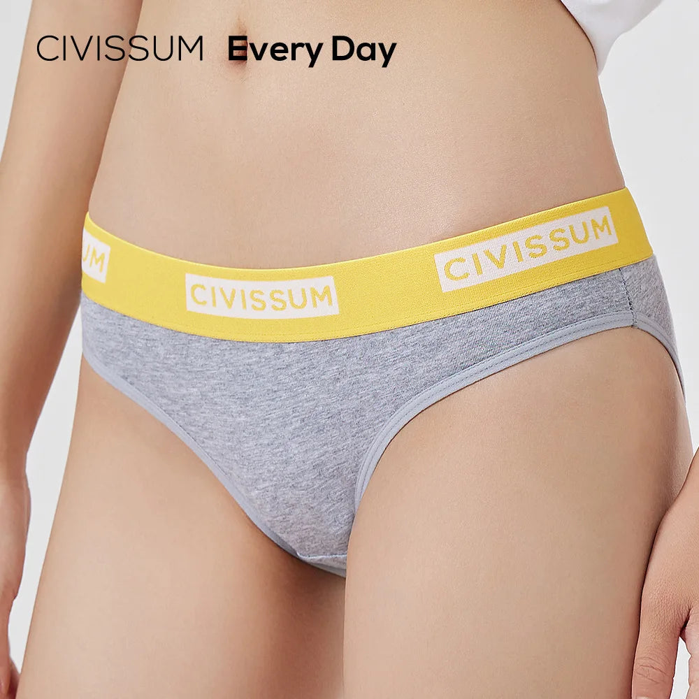 Women 100% Cotton Sexy Rainbow Panties Female Low Waist Underwear Classic Design Lingerie Girls Cute Briefs Aviola