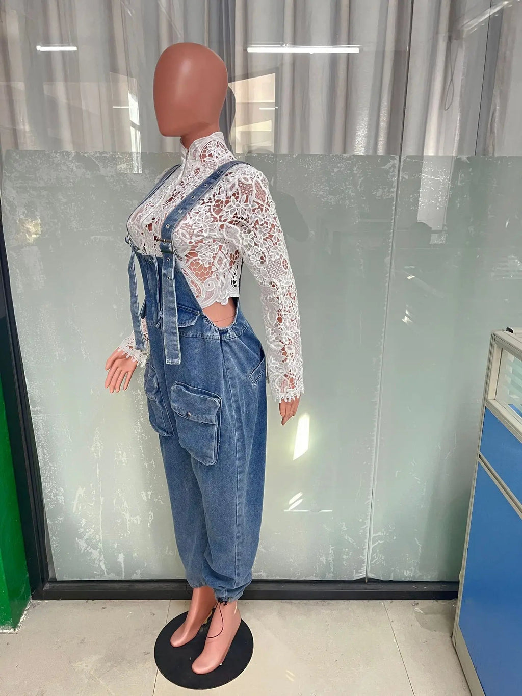 Women Jumpsuits Suspenders Jeans Pant One Piece Demin Overalls Y2k Streetwear Wide Leg Long Pant Casual Loose Rompers Mom Aviola