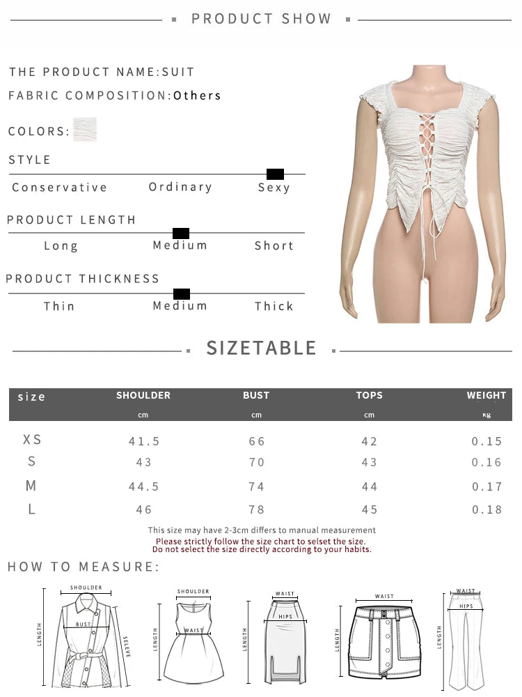 Nibber Sexy Placket Women Waistcoat Lace-Up Multi-Folded One Shoulder Solid Irregular Hem Simple Versatile Summer New Trend Tops Aviola