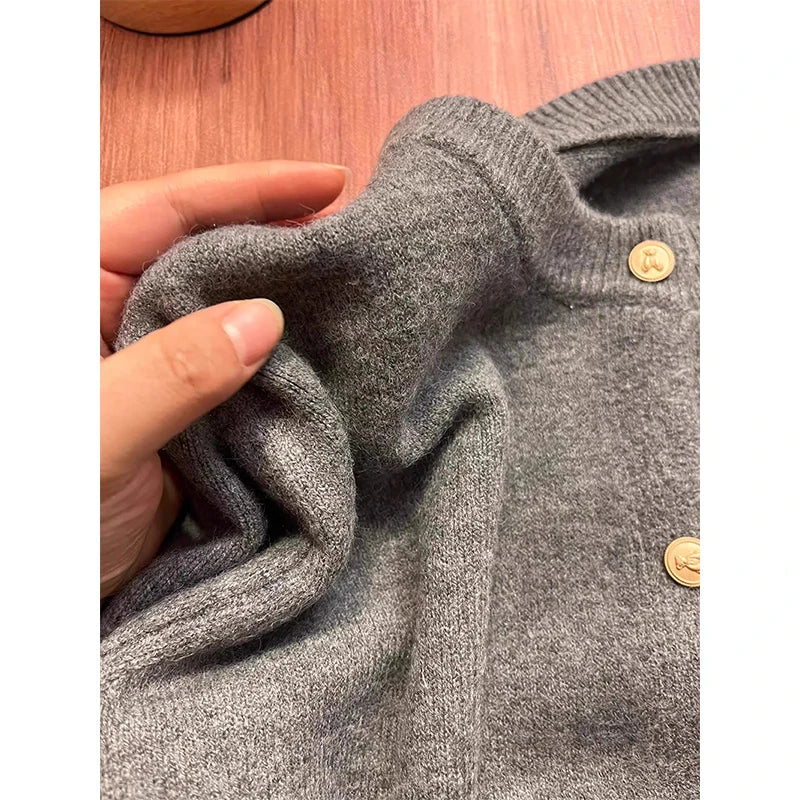 MEXZT Kawaii Knitted Cardigan Women Korean Cartoon Bear Sweater Outerwear Preppy Cute Long Sleeve Knitwear Winter Casual Jumpers Aviola