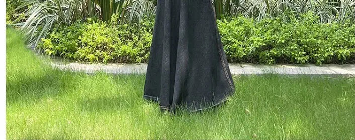 Maxi Skirt Women Casual Mermaid Streatwear High Waist Zipper Denim Skirts Y2k Streetwear Loose Long Mom Jeans Ankle Lenth Summer Aviola
