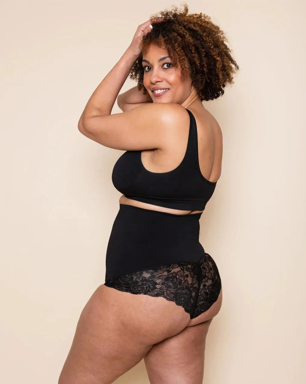 Women High Waist Shaper Lace Panties Belly Control Body Slimming Control Shapewear Silicone Non-Slip Lingerie Waist Trainer YH05 Aviola