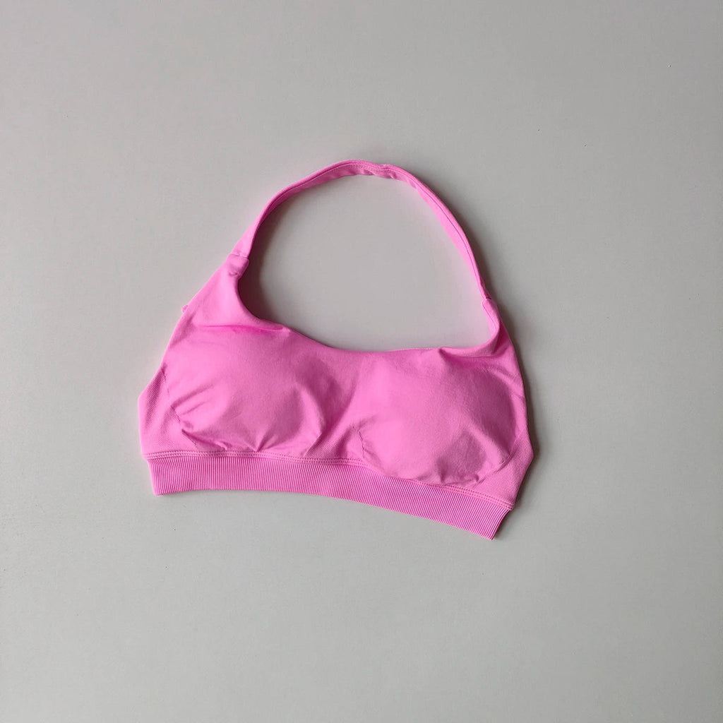 Women's Sexy Hanging Neck Sports Bra Quick Dry Fitness Beauty Back Training Running Sports Bra Comfortable Support Yoga Bras Aviola