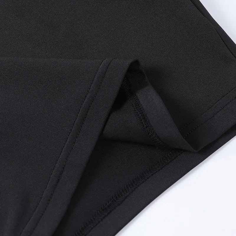 Round Neck Long Short sleeved 3/4 Shorts Two piece Women's Fashion Sports Versatile Set Aviola