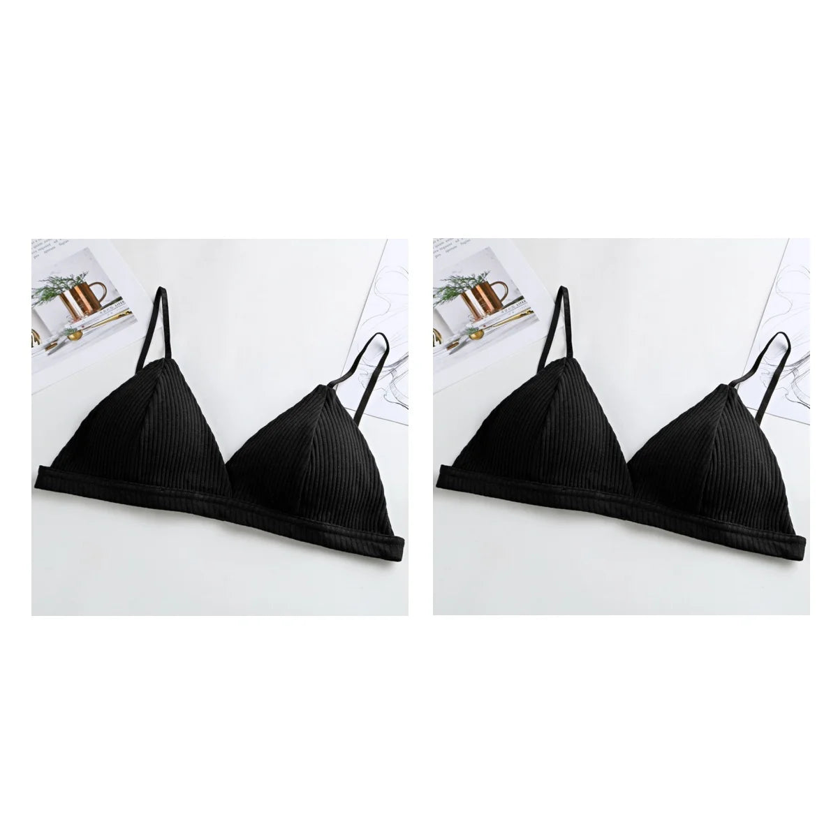 2Pcs/Set Cotton Bras For Women Push Up Bralette Sexy Lingerie Brassiere Female Wire Free Seamless Underwear Padded Bras Aviola