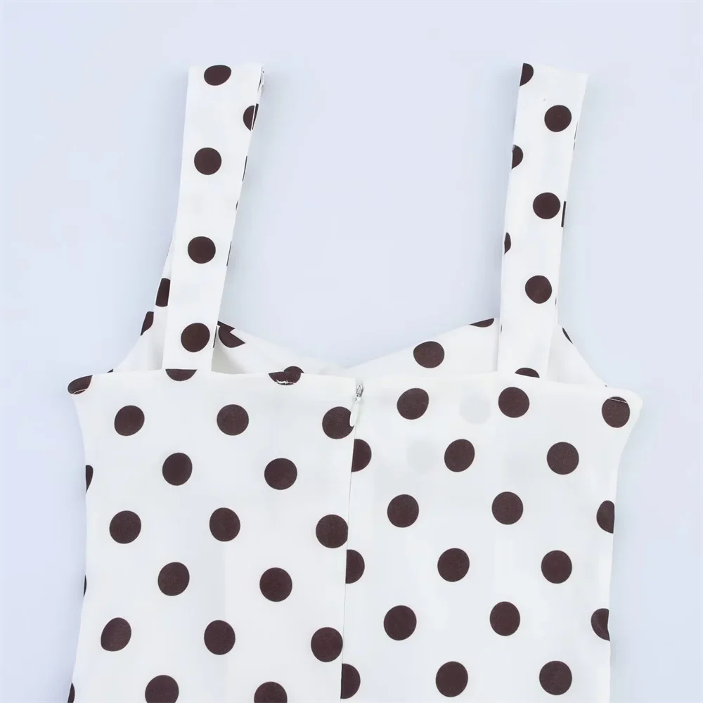 BM&MD&ZA202 French balloon version polka dot print suspender dress short skirt summer new women's clothing Aviola