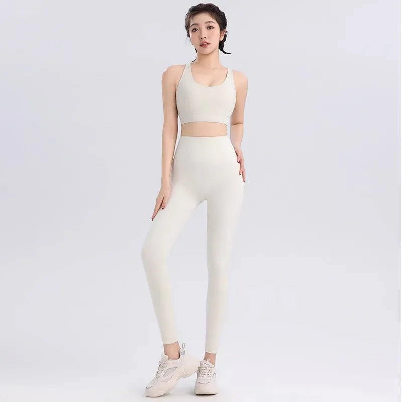 2pcs Women Seamless Yoga Set Sport Suit Gymwear Workout Clothes Gym Crop Top High Waist Legging Fitness Bra Set Sports Suits Aviola