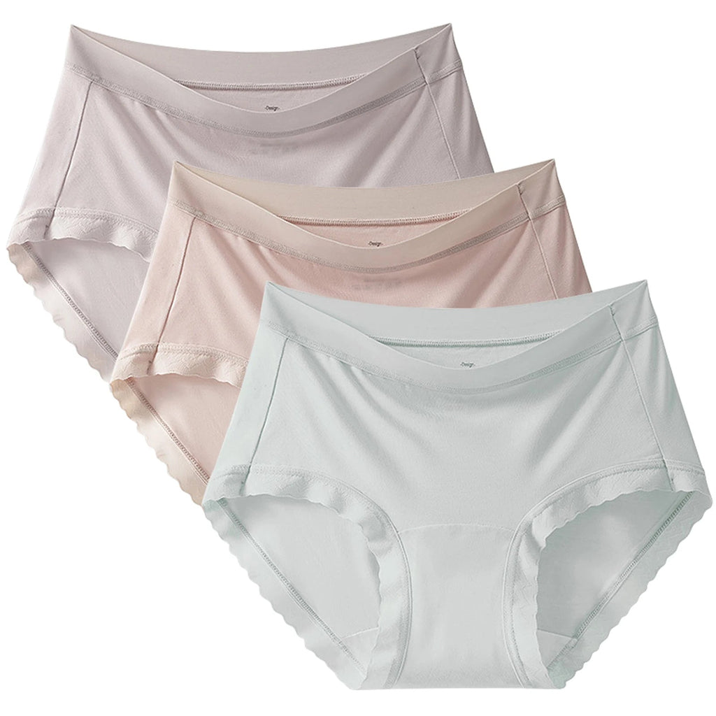 3pcs/Set Plus-Size Cotton Panties Girls Briefs Women Comfortable Breathable Female's Lingerie Soft Underwears Aviola