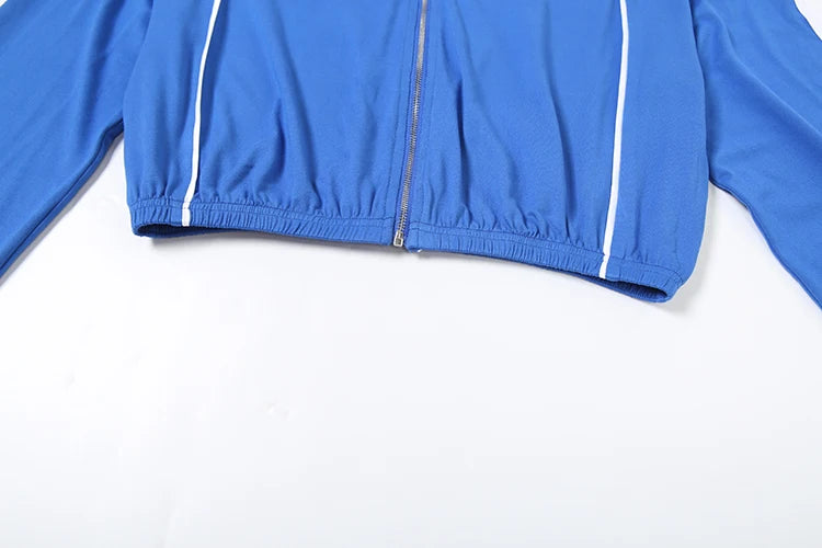 Nibber Fashion Casual Sporty 2 Piece Set Women Zipper Cardigan Polo-Neck Jacket+Drawstring Skinny Shorts Daily Slim Tracksuits Aviola