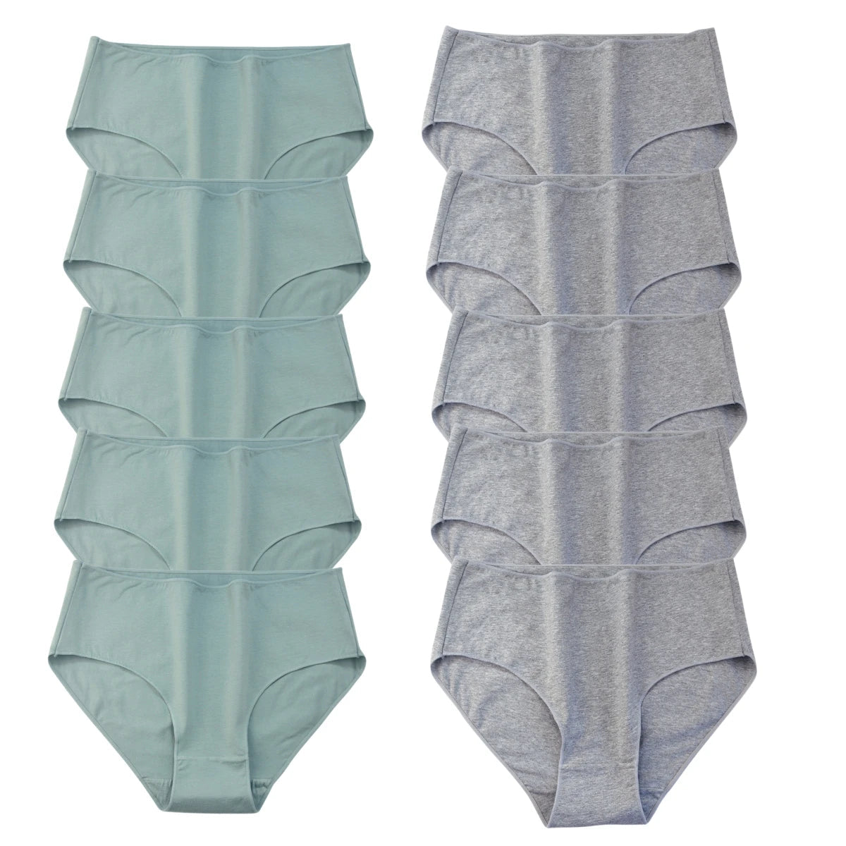 10Pcs/Set Cotton Panties Women Comfort Briefs Female High Waist Underwear Underpants Solid Color Intimates M-2XL Aviola