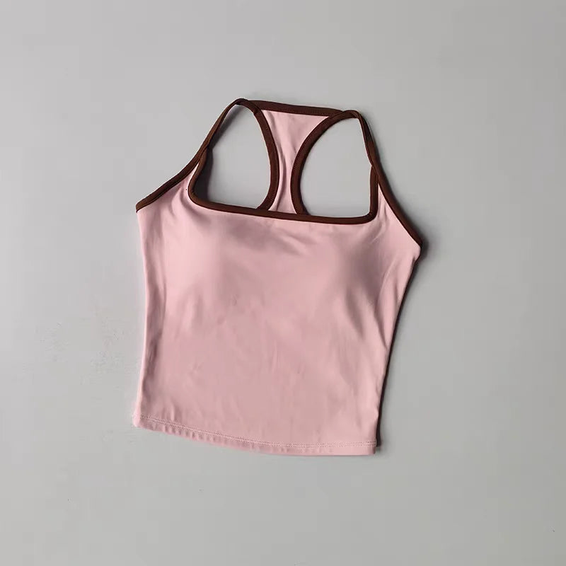 Women's Pilates Tank Top Push-Up Sports Bra Hollow Breathable Fitness Bras Gym Yoga Vest Sexy Running Tops Sportswear Aviola