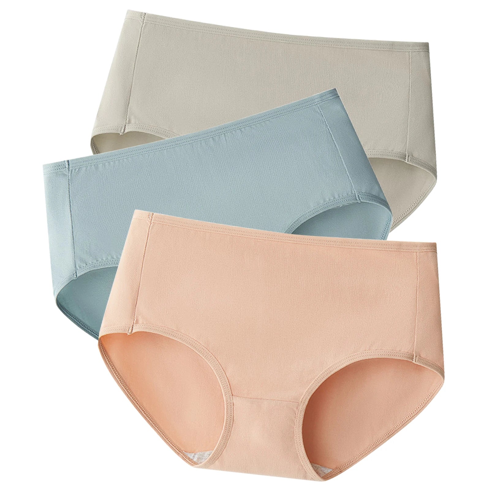 3pcs/Set M-XXXL Women Cotton Briefs Comfortable Soft Breathable Elastic Underwear Soft Ladies Panties Aviola