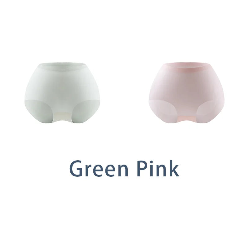 2PCS/Set Women 10D Ultra Thin Antibacterial Seamless Underwear Girls Yoga Sport Panties M-3XL Plus Size Comfort Briefs Lingerie Aviola
