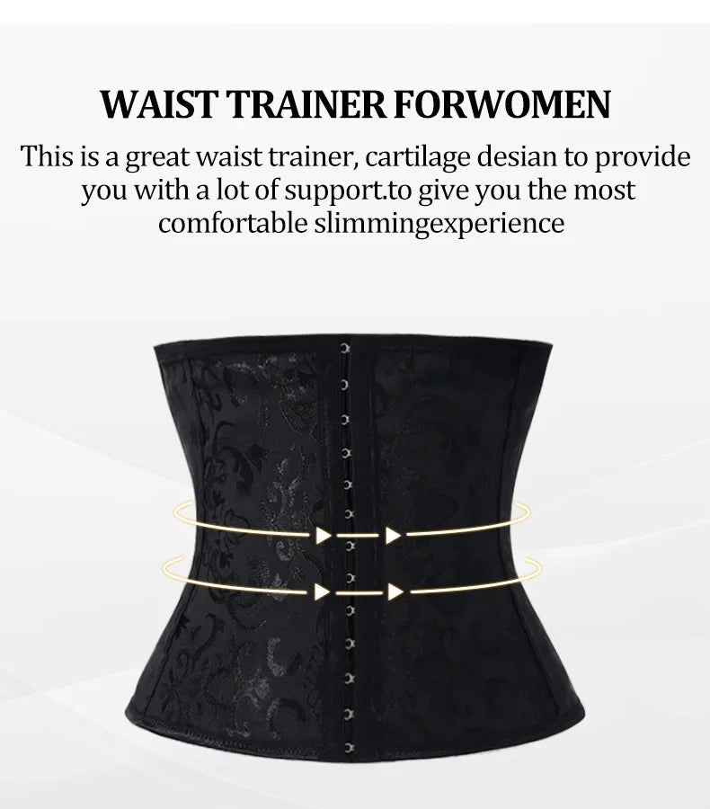 European Style Corset Shapewear Women 3-Row Buckles Waist Trainer Tummy Control Bodice Slimming Bust Lifter Tight Fit Fashion Aviola