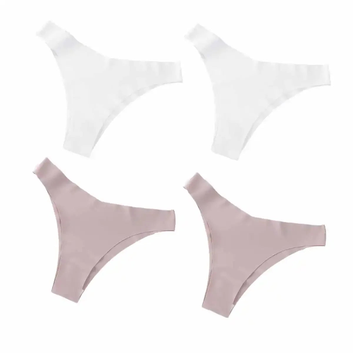 4Pcs/Set Seamless Panties Women Low Rise V-Shaped Briefs Ice Silky Quick-Drying Sport Female Underpants Underwear Aviola