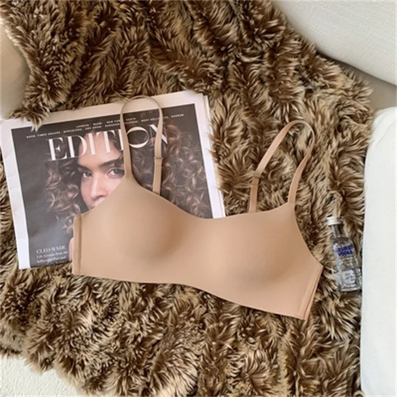 3Pcs/Lot Non-wire Push Up Bras For Women Seamless Underwear Female Sexy Lingerie 1/2 Cup Non-detachable Brassieres Aviola