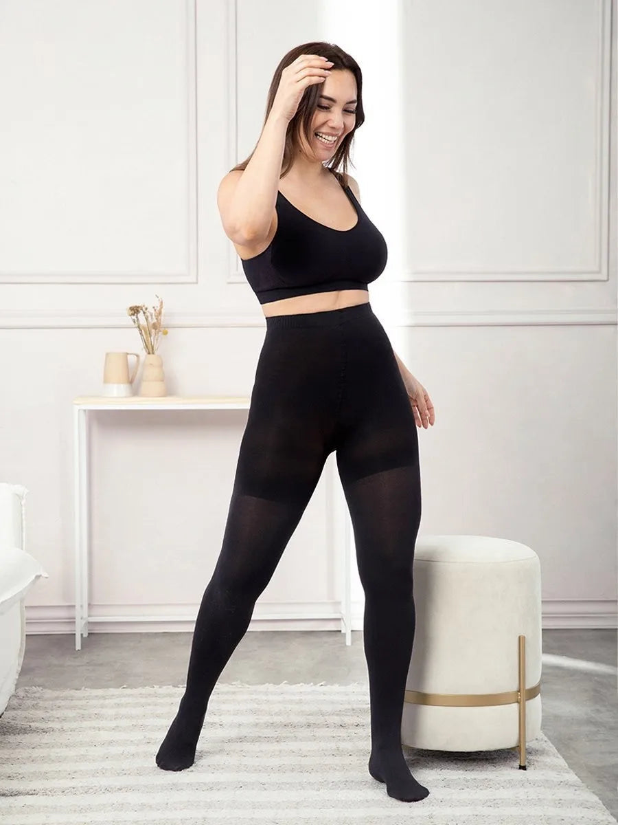 Women 40D Sexy Black Plus Size S-3XL Tights Ladies Confort Lift Hip Nylon Hosiery Pantyhose SW01 Aviola