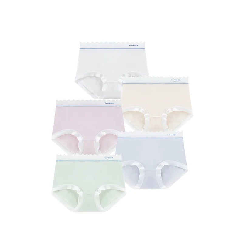 2PCS/Set Women M-3XL Big Size Seamless Antibacterial Underwear Sexy Sport Panties Comfort Briefs High Waist Soft Lingerie Aviola