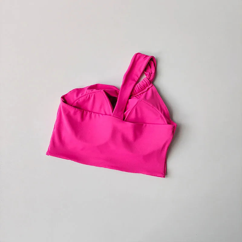 Women Yoga Bra Sexy Slant Strap Fashion Sports Bras Yoga Top Vest Yoga Gym Bra outdoor Sport Running Fitness Sport Underwear Aviola