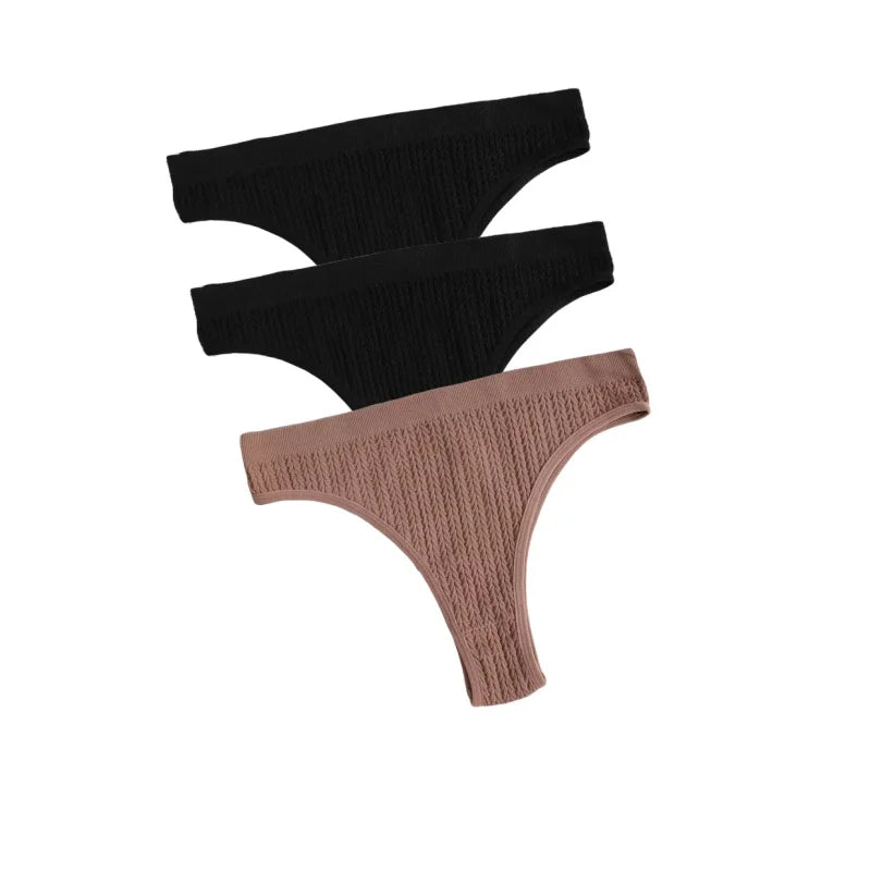3Pcs/Set Seamless Panties Women Low Waist Briefs Soft Underwear Solid Color Sexy Lingerie Female Underpants Stretch Panty Aviola