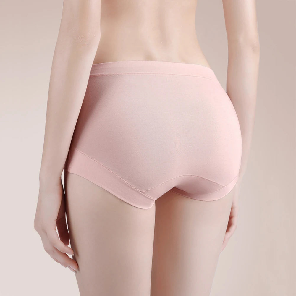 3pcs Women's Cotton Plus-Size Briefs Black Breathable Underpants Comfortable Soft Breathable Elastic Underwear M-XXL Aviola