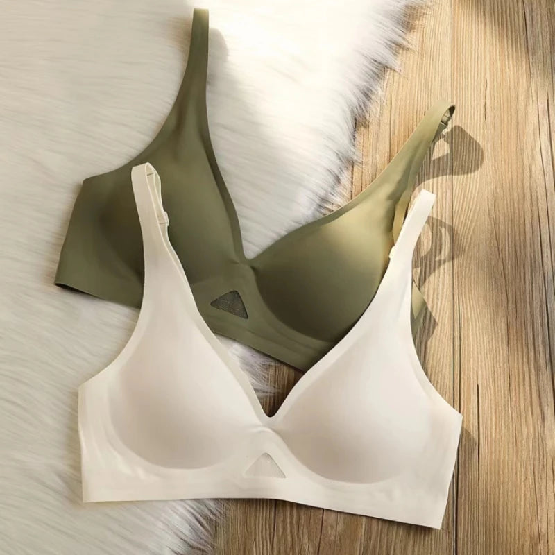 3pcs/Lot Seamless Bras for Women Push Up Brasiere Deep V Bralette Comfort Nonwire Underwear Female Invisible Bra Sexy Lingerie Aviola