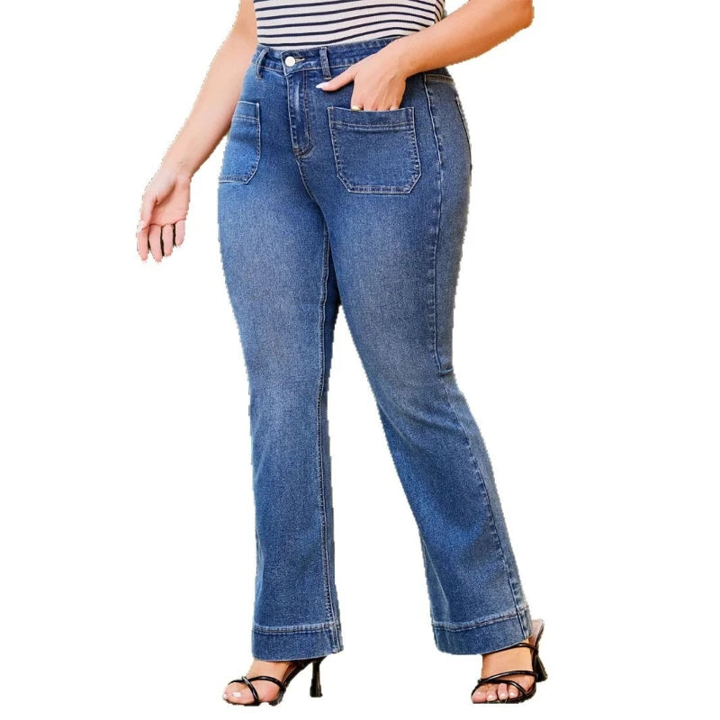 Denim Pant Women Jeans Long Pants High Waist Straight Trousers Y2k Streetwear Casual Party Club Elegant Splice Mom Jeans 2025 Aviola
