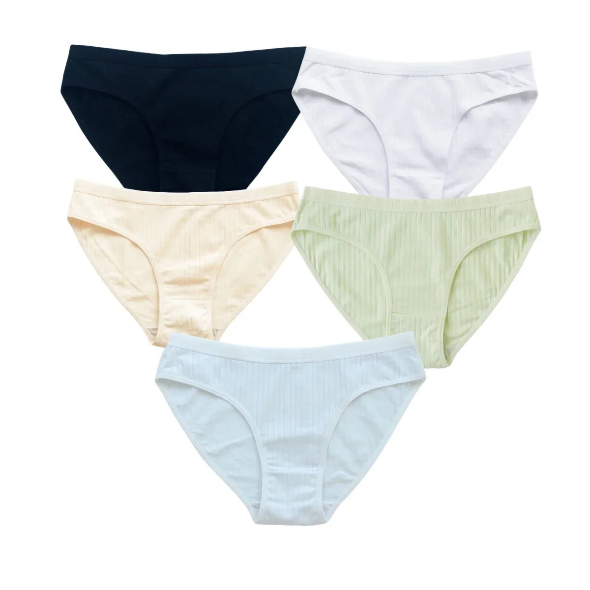 5Pcs/Set Cotton Panties Women Briefs Female Underpants Solid Color Seamless Underwear M-XL Sexy Lingerie Comfort Intimates Aviola
