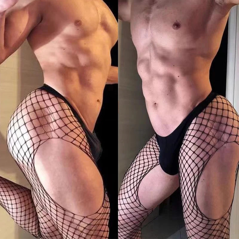 One Pieces Fishnet Hollow Tights Erotic Lingerie Women Black Legging Stockings Sexy Crotchless Pantyhose Mesh Tight Bodystocking Aviola