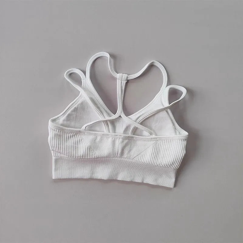 Breathable Sports Bra for Women, Shockproof Fitness Tops, Gym Crop Top Brassiere, Push Up Sport Bras, Seamless Yoga Bra Aviola