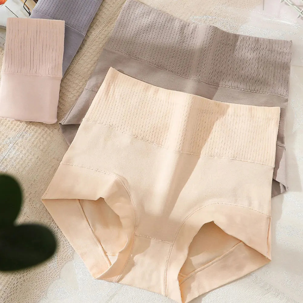 3pcs/Set Plus-size Panties for Women Full Coverage Cotton Lady Breathable Underpants Comfortable Soft Underwear Aviola