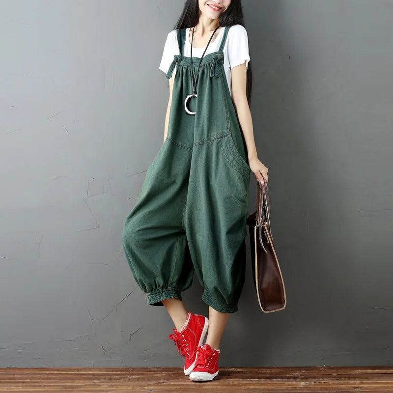 Jumpsuits Women Denim One Piece Mom Jeans Overalls Wide Leg Long Pants High Waist Rompers Y2k Streetwear Work Casual 2025 Aviola