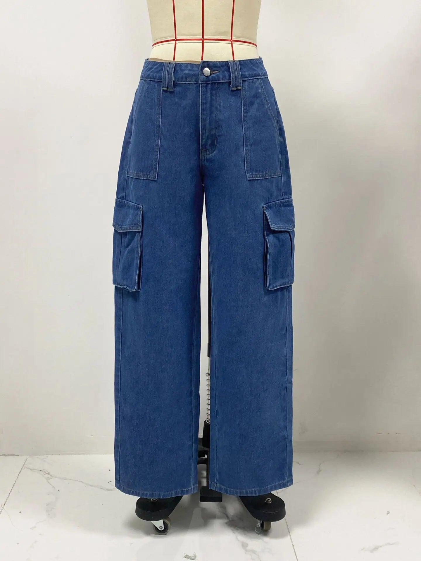 Denim Pant Women Mom Jeans Long Pants Mid Waist Straight Trousers Y2k Streetwear Elegant Splice Slim Fit Work Pocket Casual Aviola