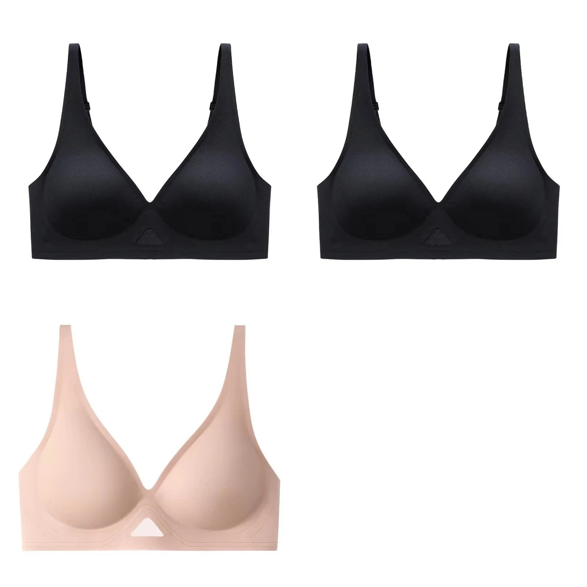 3pcs/Lot Seamless Bras for Women Push Up Brasiere Deep V Bralette Comfort Nonwire Underwear Female Invisible Bra Sexy Lingerie Aviola