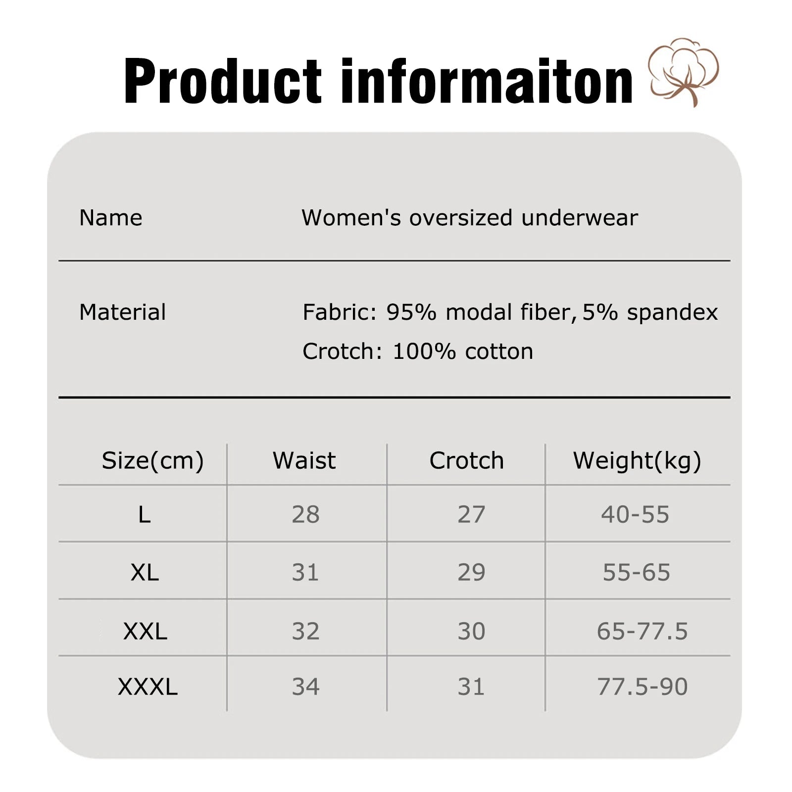 3pcs/Set Plus-Size Cotton Panties Girls Briefs Women Comfortable Breathable Female's Lingerie Soft Underwears Aviola