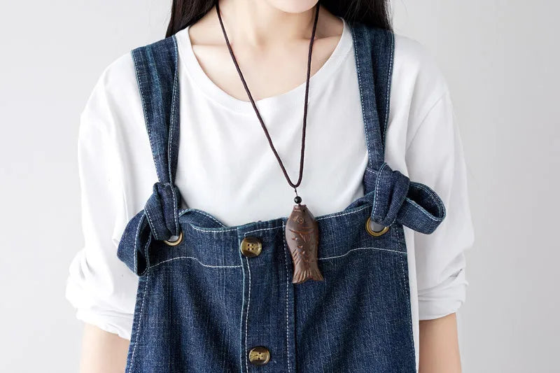 Women Jean Ripped Hole Overalls Ankle Length Denim Pants One Piece Distressed Jeans High Street Spliced Loose Washed Vintage Aviola