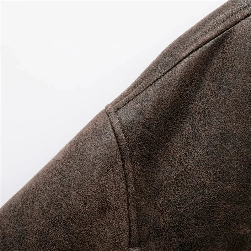 2025 Woman Thick Faux Leather Jackets for Women Autumn Winter Warm Coats Female Demi-season Plush Jacket Women Outerwears Aviola
