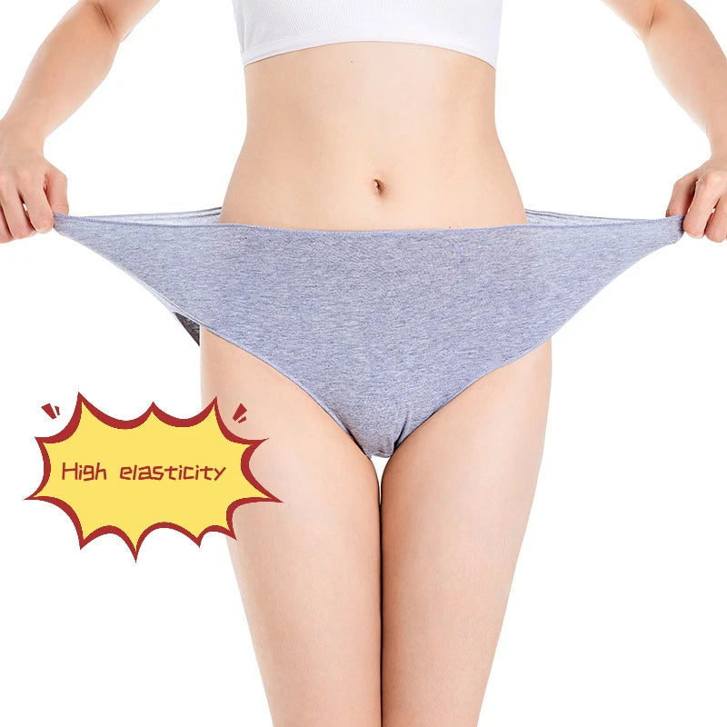 3pcs/Set Cotton Women's Panties Elastic Soft Panties Ladies Underwears Breathable Sexy Comfortable Mid Waist Briefs Lingerie Aviola