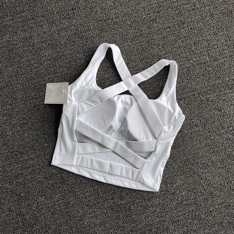 Women Top Cross Strap Sports Bra Push Up Sport Bra Yoga Crop Top Brassiere Yoga Fitness Top Breathable Beauty Back Gym Bras Aviola