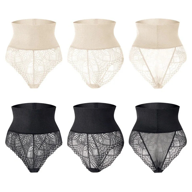 Women's Lace Tummy Control Panties High Waist Slimming Shaper Briefs Sexy Body Shapewear with Butt Lifting and Hourglass Fit Aviola
