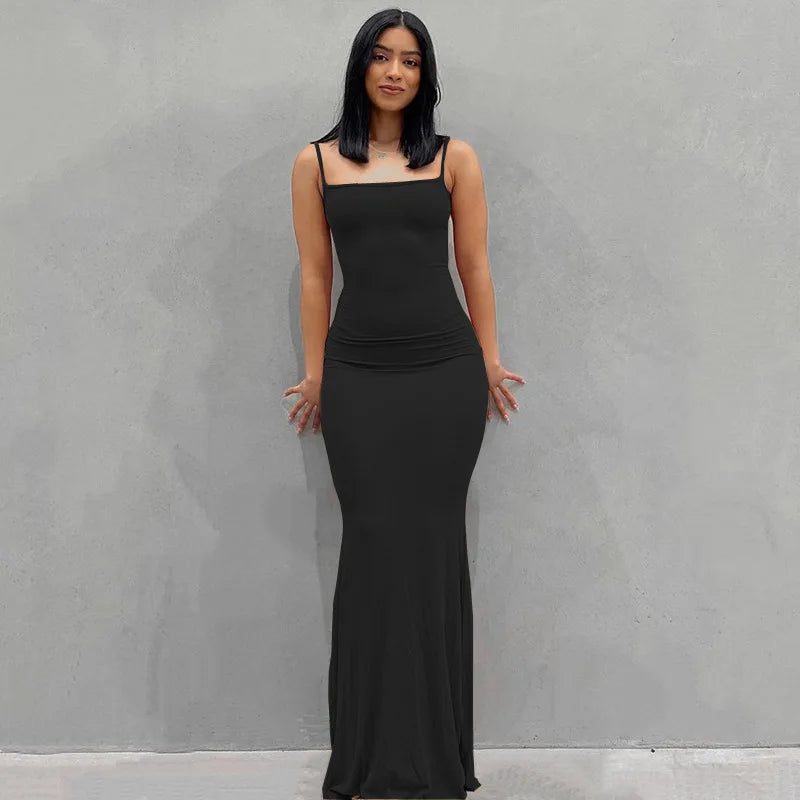 Y2K summer casual style Japanese and Korean casual women's suspender style collarless dress dress Aviola