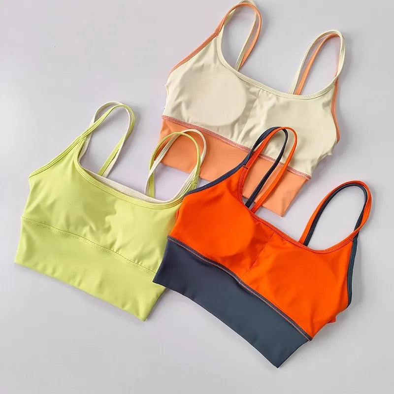 Women Breathable Sports Bra Shockproof Fitness Tops Push Up Gym Crop Top Brassiere Sport Bras Gym Workout Top Seamless Yoga Bra Aviola