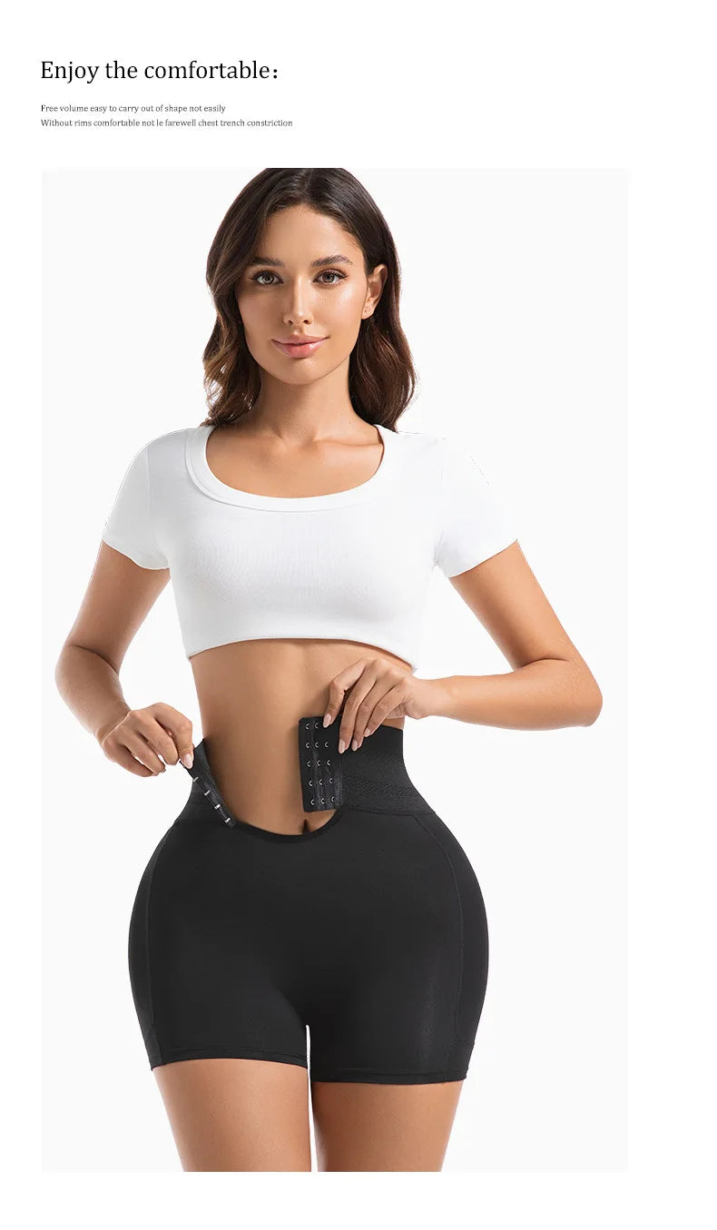 4 Pads Body Shaper Women Hip and Butt Lifter Shapewear Tummy Control Panties Waist Trainer with 3-Row Hooks Slimming Underwear Aviola