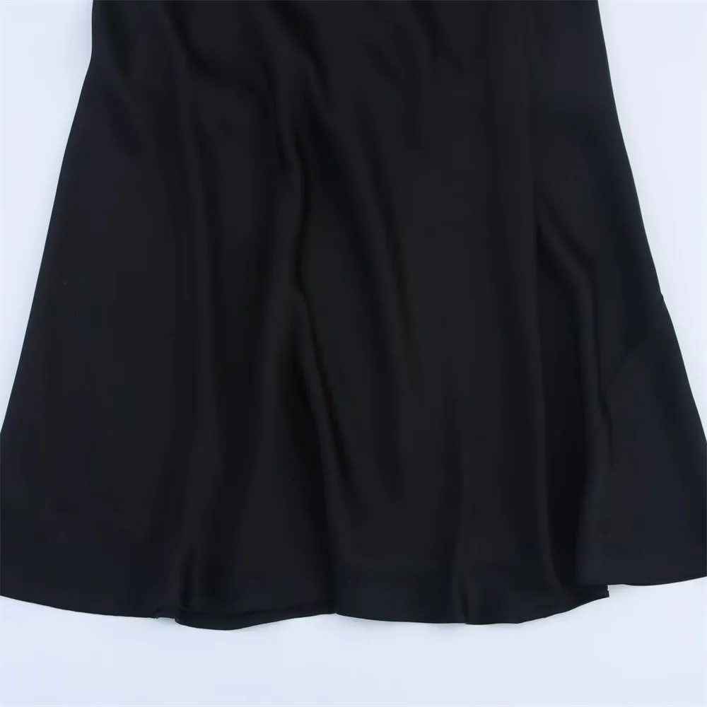 BM&MD&ZA2025sexy simple temperament V-neck underwear-style suspender dress long skirt summer new women's clothing Aviola