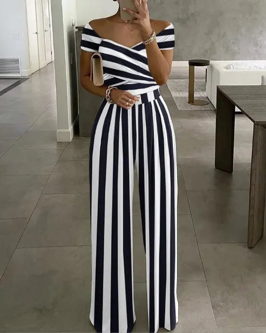 Floral Print Jumpsuit Women Summer Y2k Straight Party Overalls Y2k Club Romper Elegant Off Shoulder Sleeveless Party Jumpsuits Aviola