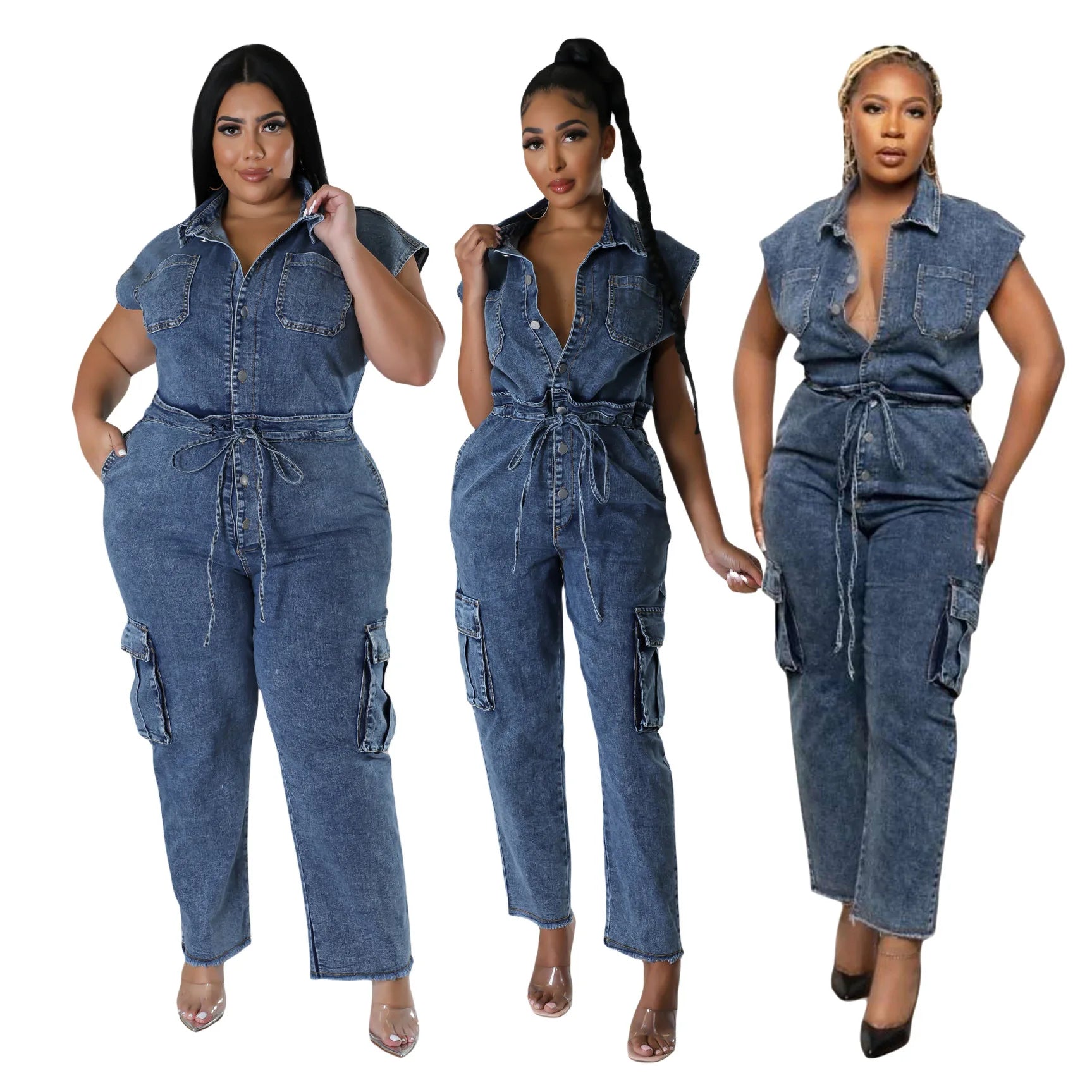Demin Overalls Women Slim Fit Jumpsuits Sleeveless One Piece Long Pants Mom Jeans High Waist Y2k Club Party Casual Rompers Aviola