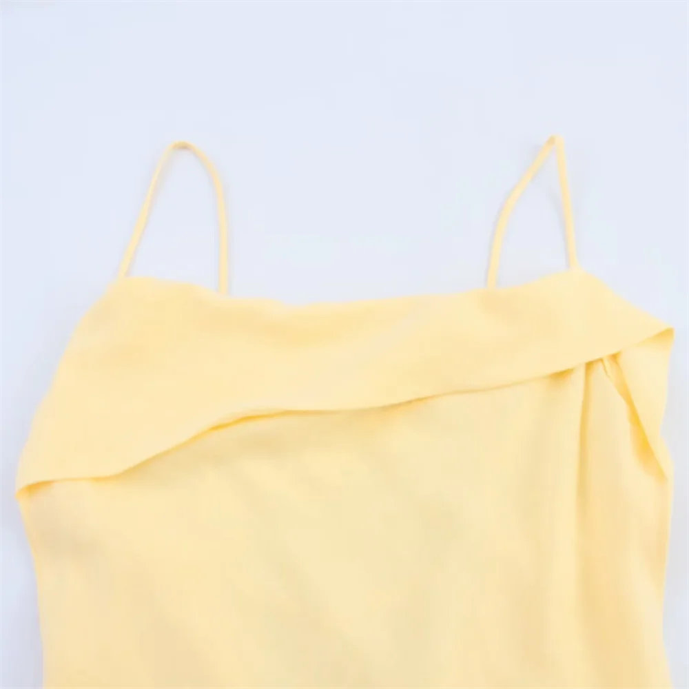 BM&MD&ZA2025holiday style waist simple temperament backless suspender dress summer new women's clothing Aviola