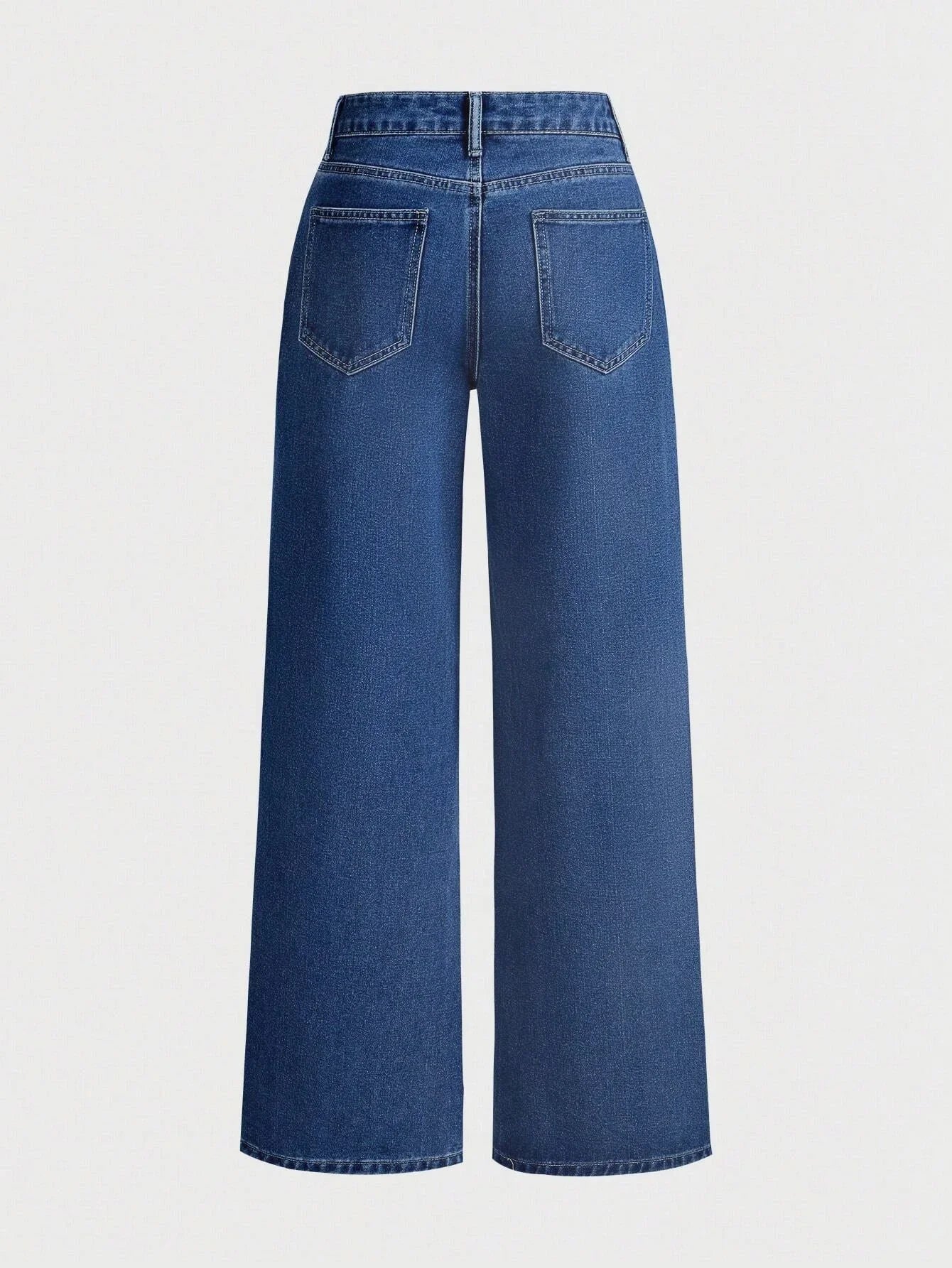 Denim Wide Leg Pants Women Mom Jeans Streetwear High Waist Bow Washed Distressed Straight Trousers Y2k Vintage Floor Length Aviola