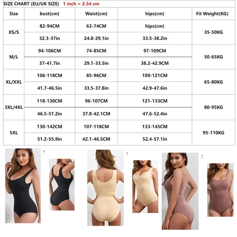Shapewear Women Seamless Solid Shaping Bodysuit, Crew Neck Tummy Control Slimming Body Shaper, Women's Underwear & Shapewear Aviola